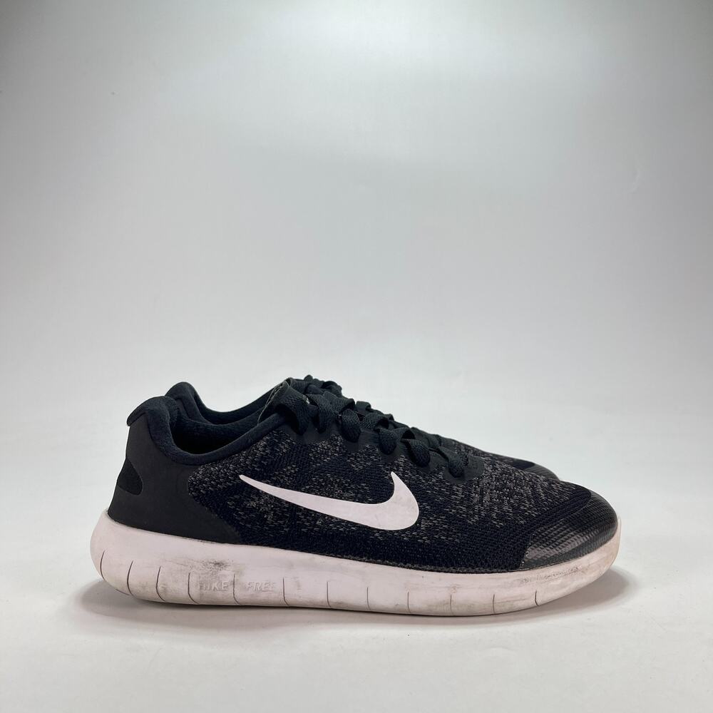 Nike Free RN 2017 Black Dark Gray Running Shoes Sneaker 904255-002 Youth Size 7Y